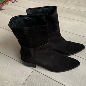 Freda Salvador JEN Mid Shaft Suede Boots Black 9